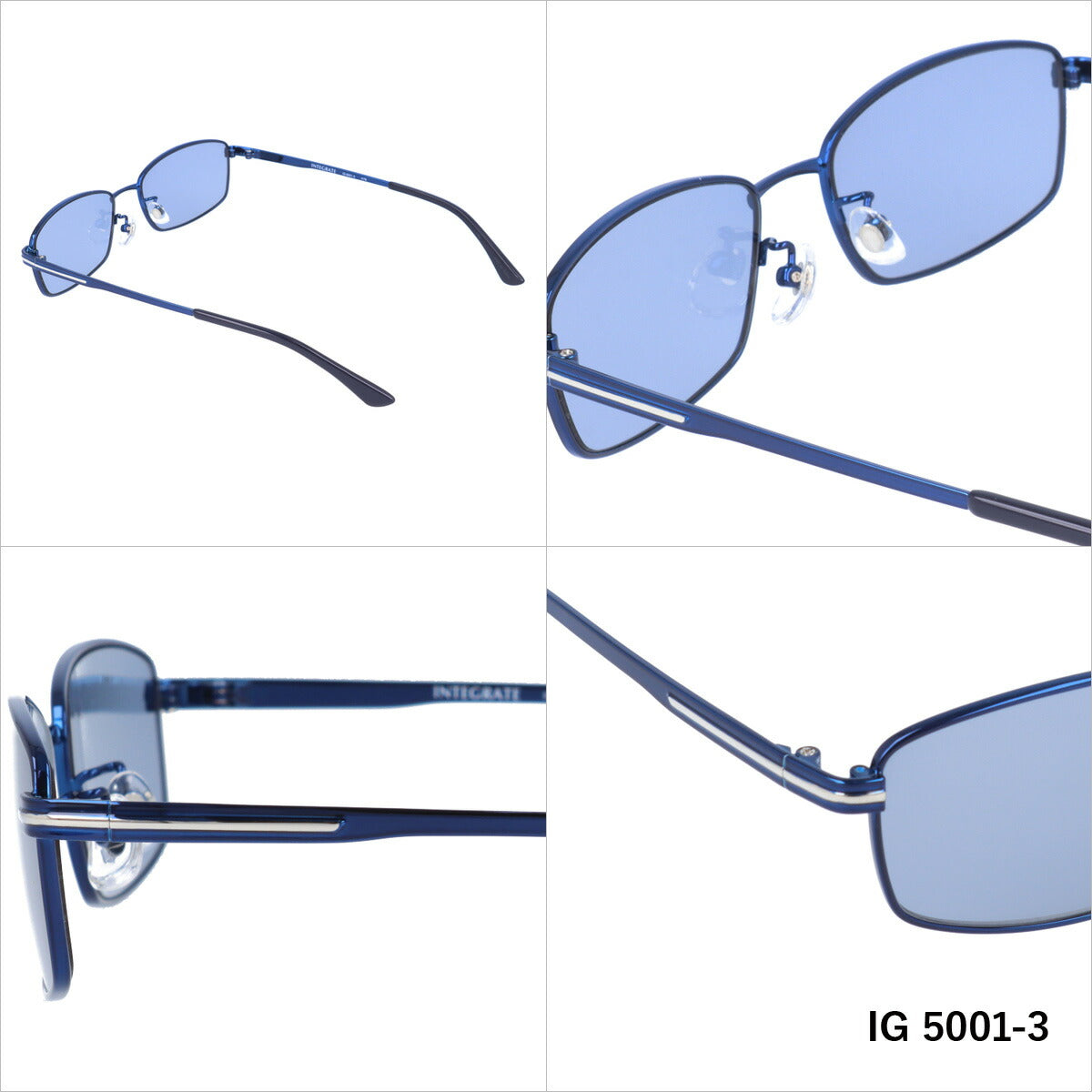 おしゃれ サングラス INTEGRATE インテグレート IG 5001 全3色 57サイズ アジアンフィット スクエア型 メンズ レディース UVカット 紫外線 対策 ブランド 眼鏡 メガネ アイウェア 人気 おすすめ ラッピング無料