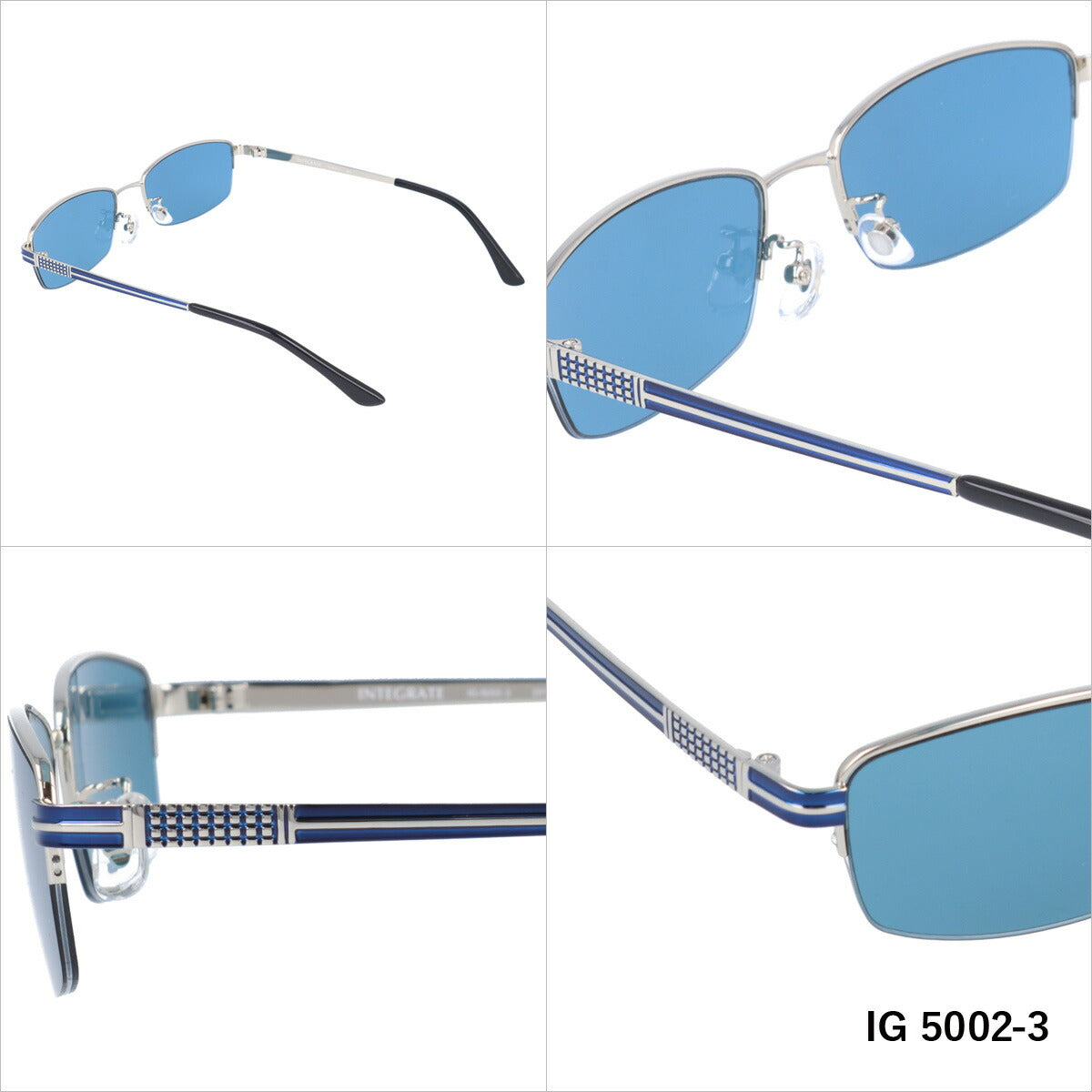 おしゃれ サングラス INTEGRATE インテグレート IG 5002 全3色 56サイズ アジアンフィット スクエア型 メンズ レディース UVカット 紫外線 対策 ブランド 眼鏡 メガネ アイウェア 人気 おすすめ ラッピング無料