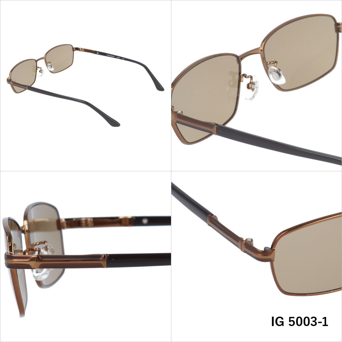 おしゃれ サングラス INTEGRATE インテグレート IG 5003 全3色 57サイズ アジアンフィット スクエア型 メンズ レディース UVカット 紫外線 対策 ブランド 眼鏡 メガネ アイウェア 人気 おすすめ ラッピング無料