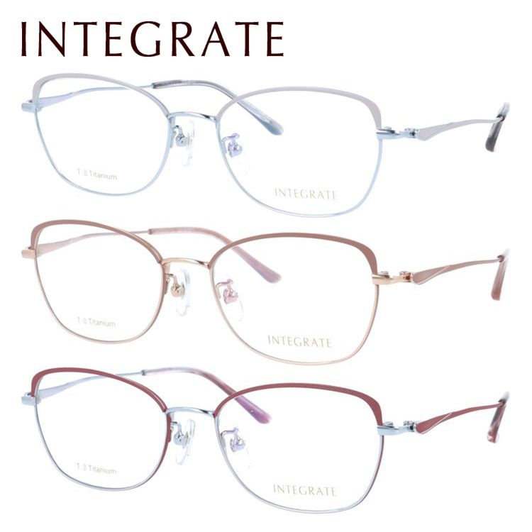 インテグレート メガネフレーム 伊達メガネ アジアンフィット（フルフィット） 調整可能ノーズパッド（クリングス） INTEGRATE IGF 8149 53サイズ 全3カラー スクエア型 ユニセックス メンズ レディース