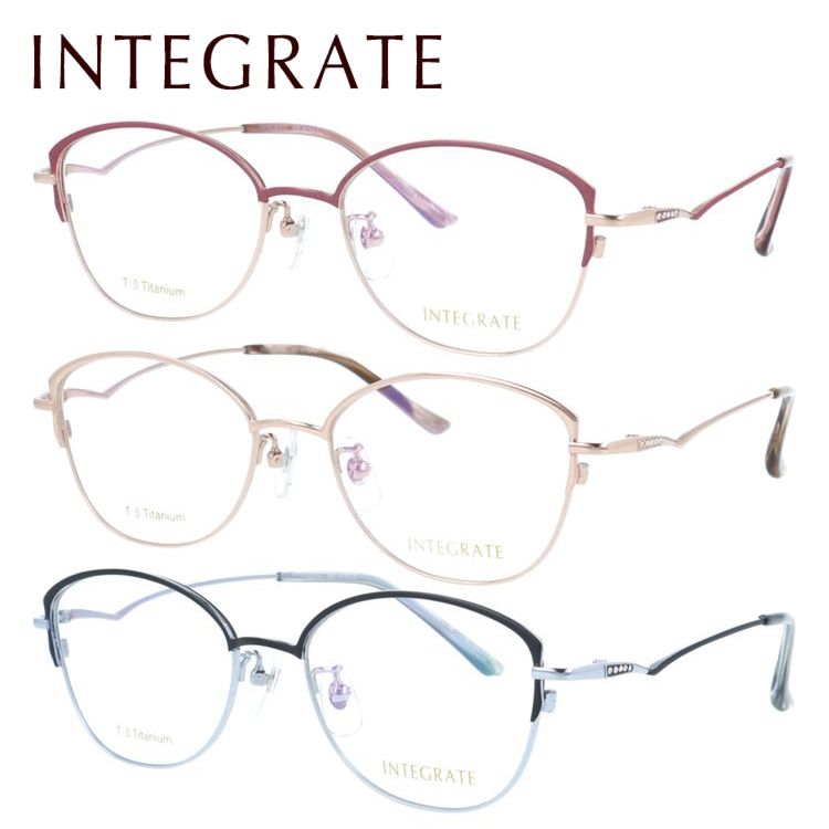 インテグレート メガネフレーム 伊達メガネ アジアンフィット（フルフィット） 調整可能ノーズパッド（クリングス） INTEGRATE IGF 8153 52サイズ 全3カラー オーバル型 ユニセックス メンズ レディース