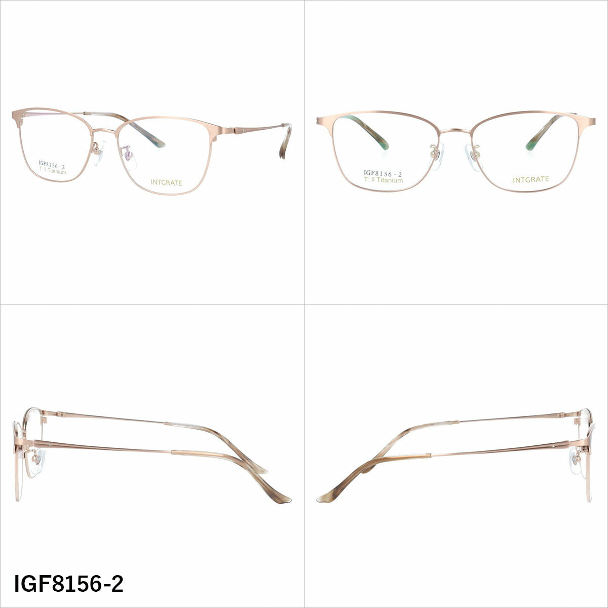 インテグレート メガネフレーム 伊達メガネ アジアンフィット（フルフィット） 調整可能ノーズパッド クリングス INTEGRATE IGF8156 53サイズ 全3カラー ウェリントン型 ユニセックス メンズ レディース