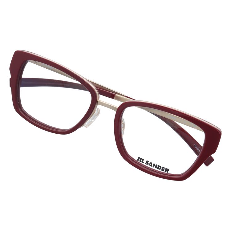 ジルサンダー メガネフレーム JIL SANDER 度付き 度なし 伊達 だて 眼鏡 メンズ レディース J2004-B 54サイズ レディース スクエア型 UVカット 紫外線 ラッピング無料