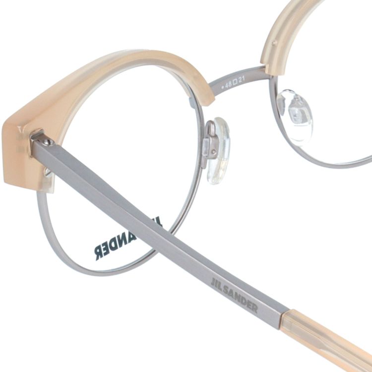 ジルサンダー メガネフレーム JIL SANDER 度付き 度なし 伊達 だて 眼鏡 メンズ レディース J2006-B 48サイズ ラウンド型 UVカット 紫外線 ラッピング無料