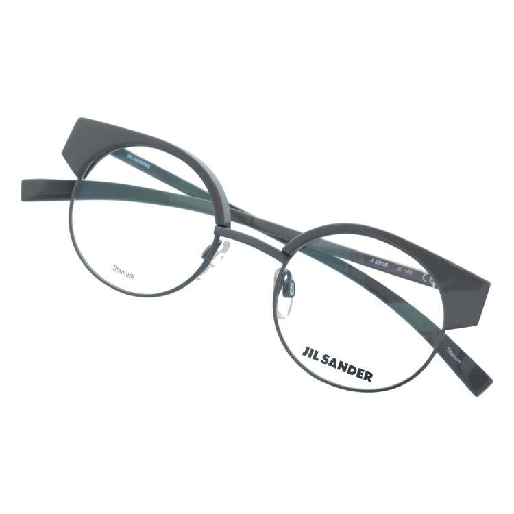 ジルサンダー メガネフレーム JIL SANDER 度付き 度なし 伊達 だて 眼鏡 メンズ レディース J2006-C 48サイズ ラウンド型 UVカット 紫外線 ラッピング無料