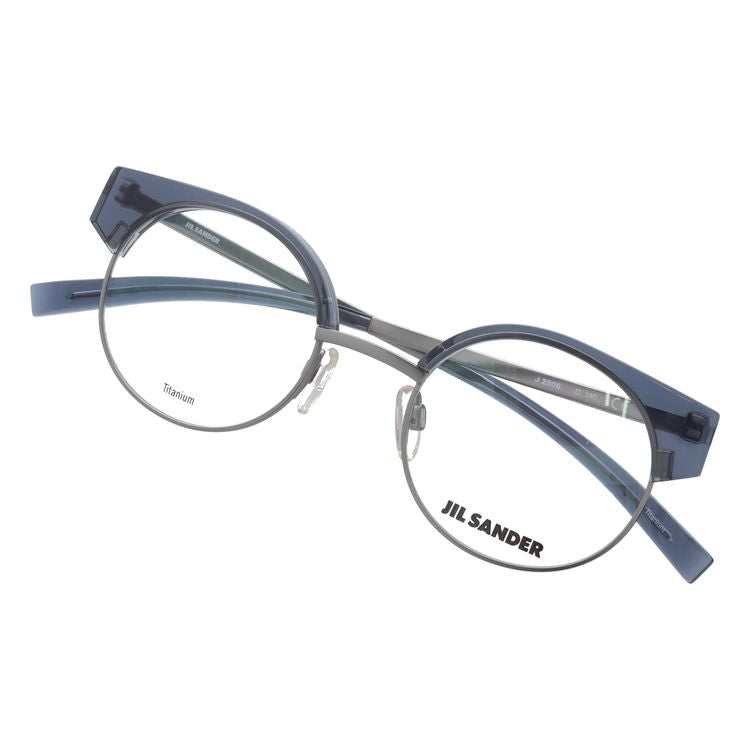ジルサンダー メガネフレーム JIL SANDER 度付き 度なし 伊達 だて 眼鏡 メンズ レディース J2006-D 48サイズ ラウンド型 UVカット 紫外線 ラッピング無料
