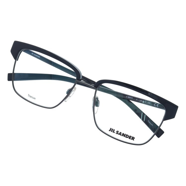 ジルサンダー メガネフレーム JIL SANDER 度付き 度なし 伊達 だて 眼鏡 メンズ レディース J2011-A 56サイズ ブロー型 UVカット 紫外線 ラッピング無料