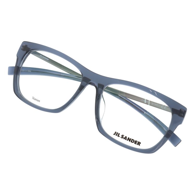 ジルサンダー メガネフレーム JIL SANDER 度付き 度なし 伊達 だて 眼鏡 メンズ レディース J4006-M 55サイズ アジアンフィット ウェリントン型 UVカット 紫外線 ラッピング無料