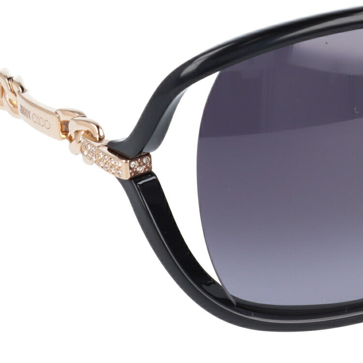 【国内正規品】ジミーチュウ サングラス JIMMY CHOO LOOP FS BMB/HD 61 ブラック/ローズゴールド アジアンフィット スクエア型 レディース 女性用 UVカット 紫外線対策 UV対策 おしゃれ ギフト ラッピング無料