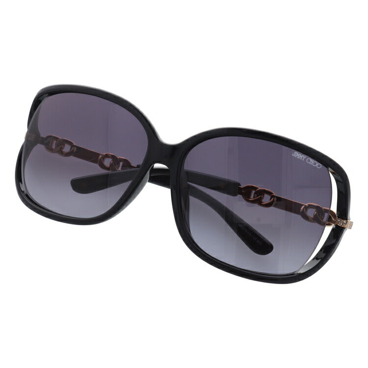 【国内正規品】ジミーチュウ サングラス JIMMY CHOO LOOP FS BMB/HD 61 ブラック/ローズゴールド アジアンフィット スクエア型 レディース 女性用 UVカット 紫外線対策 UV対策 おしゃれ ギフト ラッピング無料