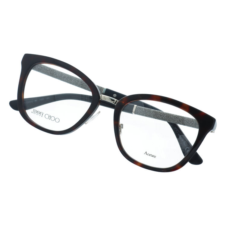 ジミーチュウ メガネフレーム 伊達メガネ JIMMY CHOO JC165 KBE 51サイズ フォックス型 べっ甲柄 フォックスウェリントン ユニセックス メンズ レディース