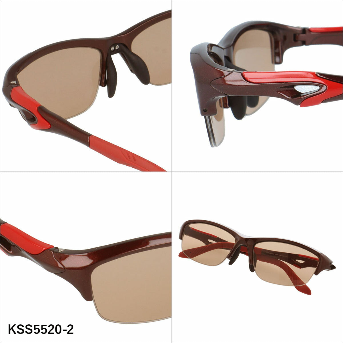 ケースイス サングラス アジアンフィット（フレキシブルノーズパッド） K-SWISS KSS5520 56サイズ 全3カラー スポーツ型 軽量 ユニセックス メンズ レディース