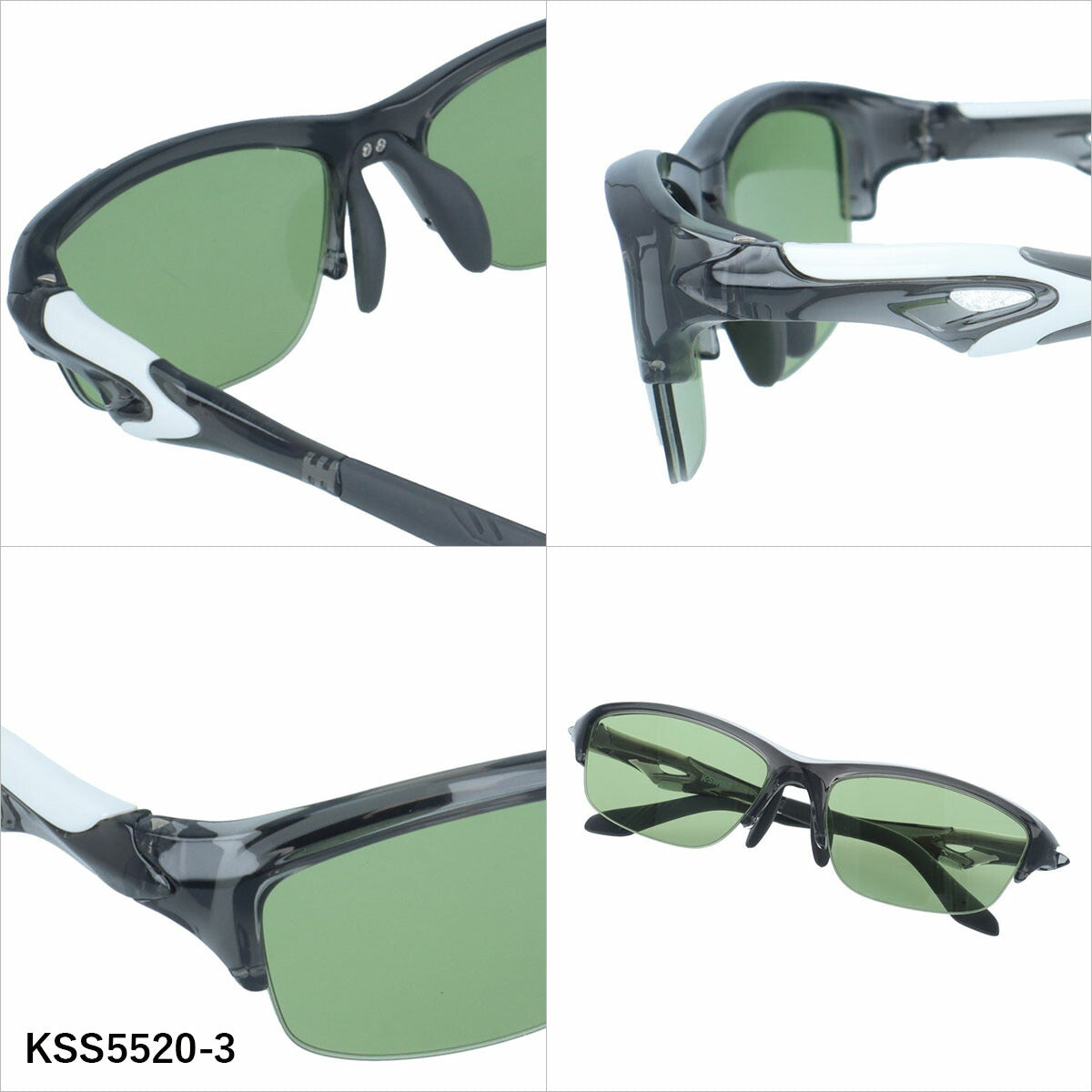 ケースイス サングラス アジアンフィット（フレキシブルノーズパッド） K-SWISS KSS5520 56サイズ 全3カラー スポーツ型 軽量 ユニセックス メンズ レディース