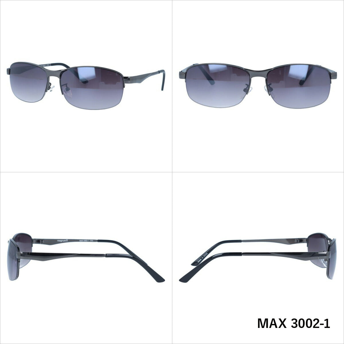 マグナムエックス サングラス ミラーレンズ magnumX MAX 3002 全3カラー 58サイズ スクエア メンズ レディース 紫外線対策 UVカット おしゃれ プレゼント ギフト