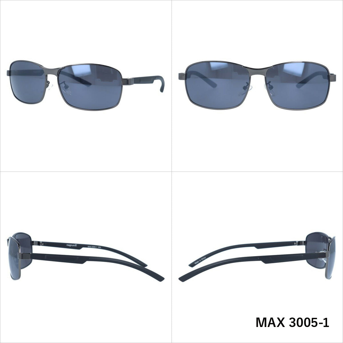 マグナムエックス サングラス ミラーレンズ magnumX MAX 3005 全3カラー 58サイズ スクエア メンズ レディース 紫外線対策 UVカット おしゃれ プレゼント ギフト