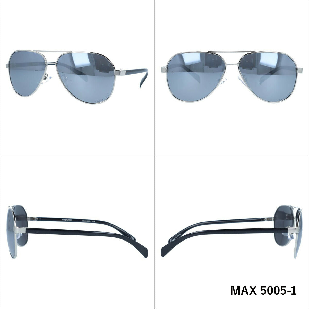 マグナムエックス 偏光サングラス ミラーレンズ magnumX MAX 5005 全2カラー 60サイズ ティアドロップ メンズ レディース 川 海 釣り フィッシング 運転 ドライブ