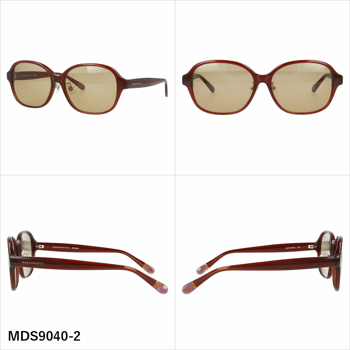 マーキュリーデュオ サングラス アジアンフィット（フルフィット） 調整可能ノーズパッド（クリングス） MERCURYDUO MDS9040 58サイズ 全3カラー バタフライ型 ユニセックス メンズ レディース