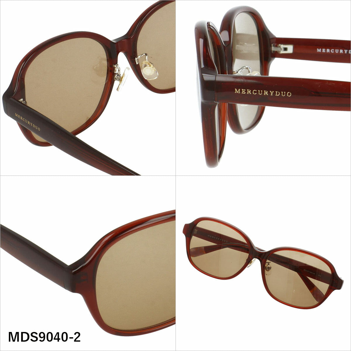 マーキュリーデュオ サングラス アジアンフィット（フルフィット） 調整可能ノーズパッド（クリングス） MERCURYDUO MDS9040 58サイズ 全3カラー バタフライ型 ユニセックス メンズ レディース