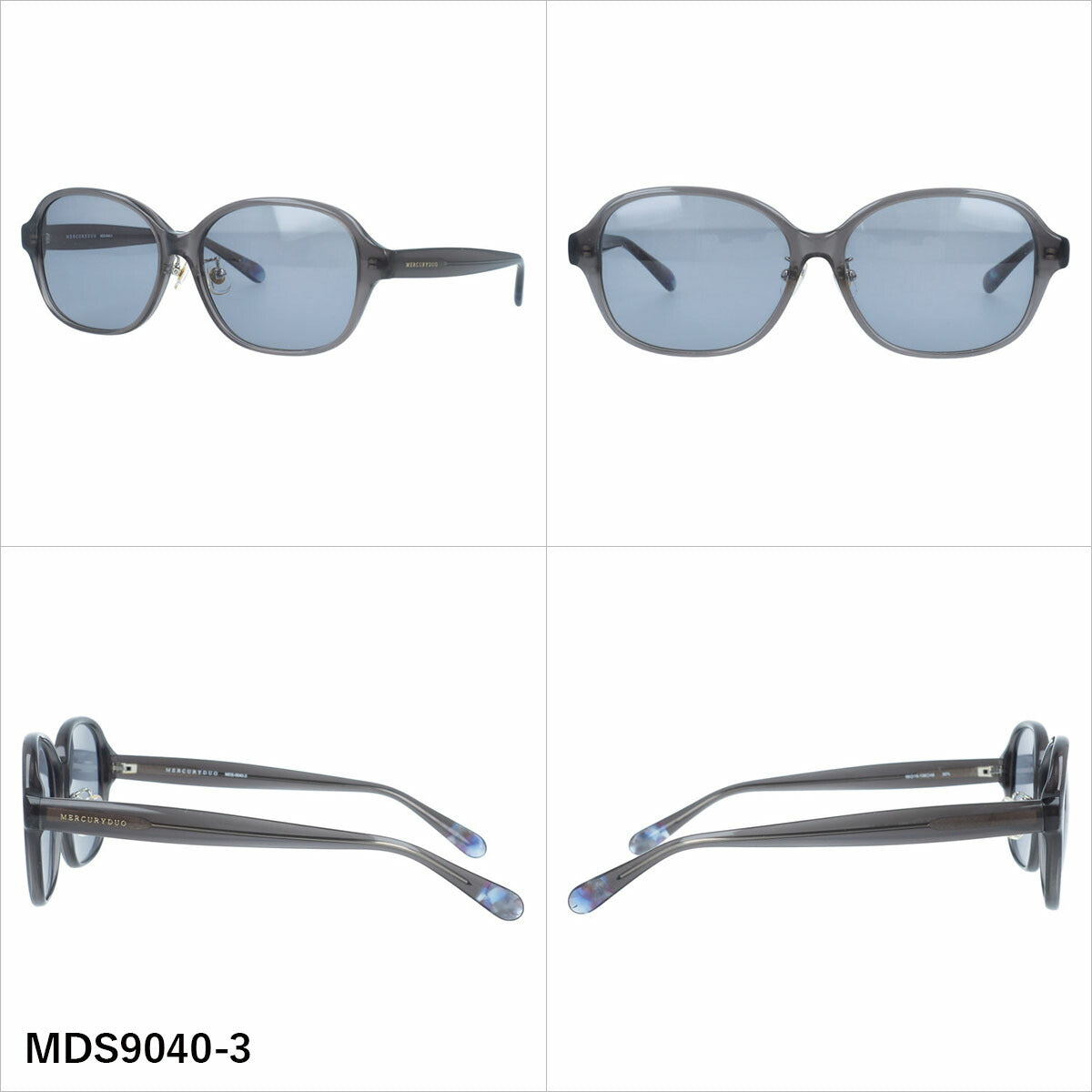 マーキュリーデュオ サングラス アジアンフィット（フルフィット） 調整可能ノーズパッド（クリングス） MERCURYDUO MDS9040 58サイズ 全3カラー バタフライ型 ユニセックス メンズ レディース