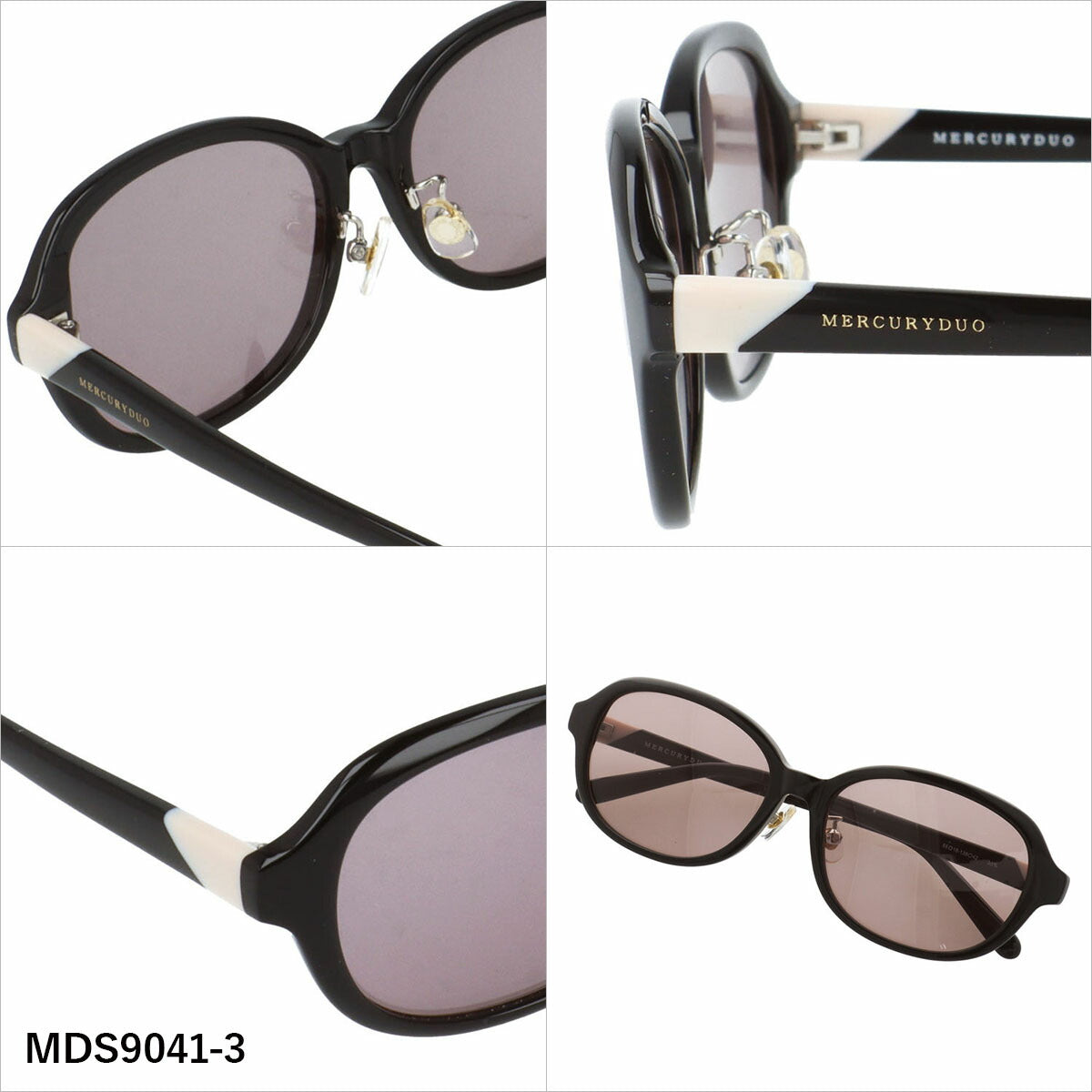 マーキュリーデュオ サングラス アジアンフィット（フルフィット） 調整可能ノーズパッド（クリングス） MERCURYDUO MDS9041 55サイズ 全3カラー ウェリントン型 ユニセックス メンズ レディース