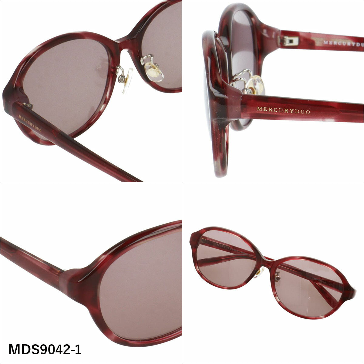 マーキュリーデュオ サングラス アジアンフィット（フルフィット） 調整可能ノーズパッド（クリングス） MERCURYDUO MDS9042 56サイズ 全3カラー バタフライ型 ユニセックス メンズ レディース
