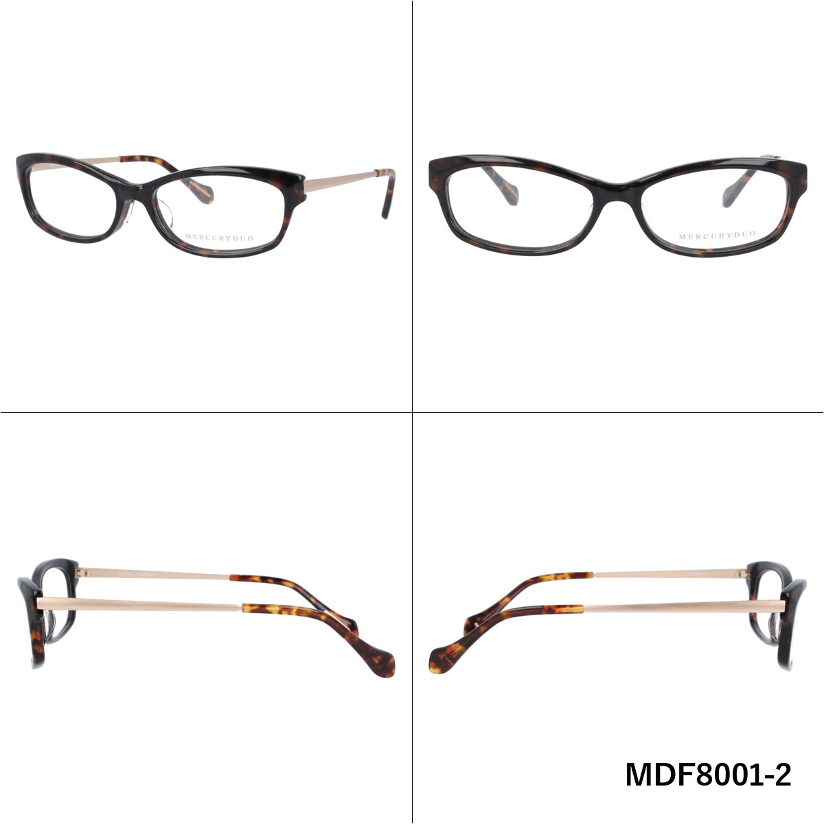 メガネ 眼鏡 度付き 度なし おしゃれ MERCURYDUO マーキュリーデュオ MDF 8001 全4色 54サイズ オーバル型 レディース 女性 UVカット 紫外線 ブランド サングラス 伊達 ダテ｜老眼鏡・PCレンズ・カラーレンズ・遠近両用対応可能 ラッピング無料