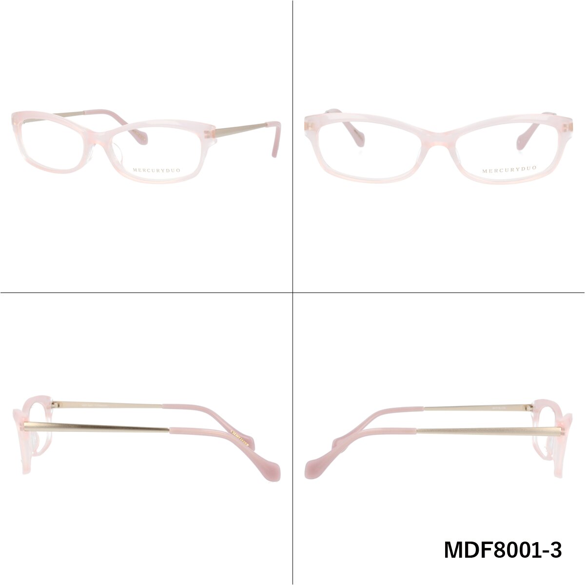 メガネ 眼鏡 度付き 度なし おしゃれ MERCURYDUO マーキュリーデュオ MDF 8001 全4色 54サイズ オーバル型 レディース 女性 UVカット 紫外線 ブランド サングラス 伊達 ダテ｜老眼鏡・PCレンズ・カラーレンズ・遠近両用対応可能 ラッピング無料