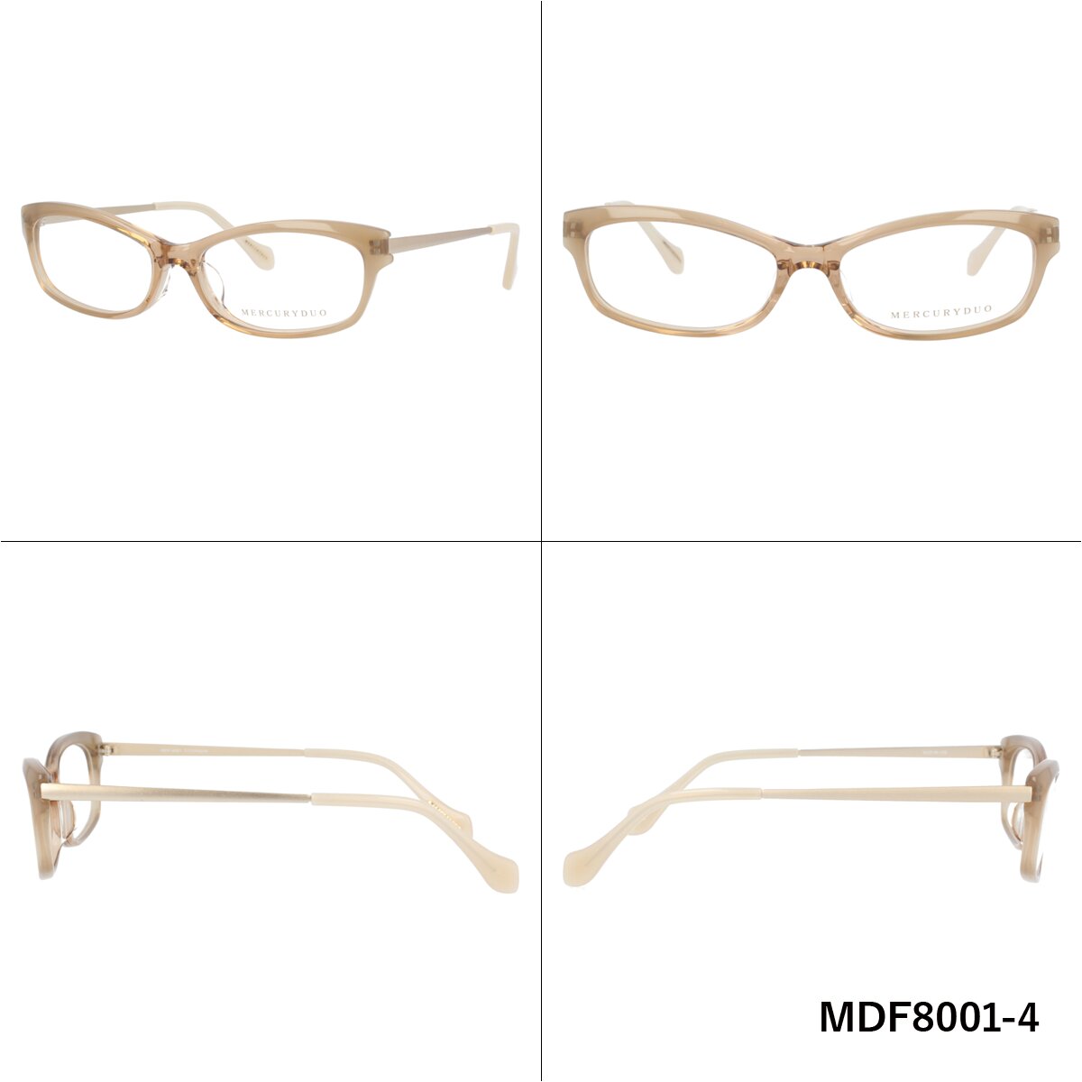 メガネ 眼鏡 度付き 度なし おしゃれ MERCURYDUO マーキュリーデュオ MDF 8001 全4色 54サイズ オーバル型 レディース 女性 UVカット 紫外線 ブランド サングラス 伊達 ダテ｜老眼鏡・PCレンズ・カラーレンズ・遠近両用対応可能 ラッピング無料