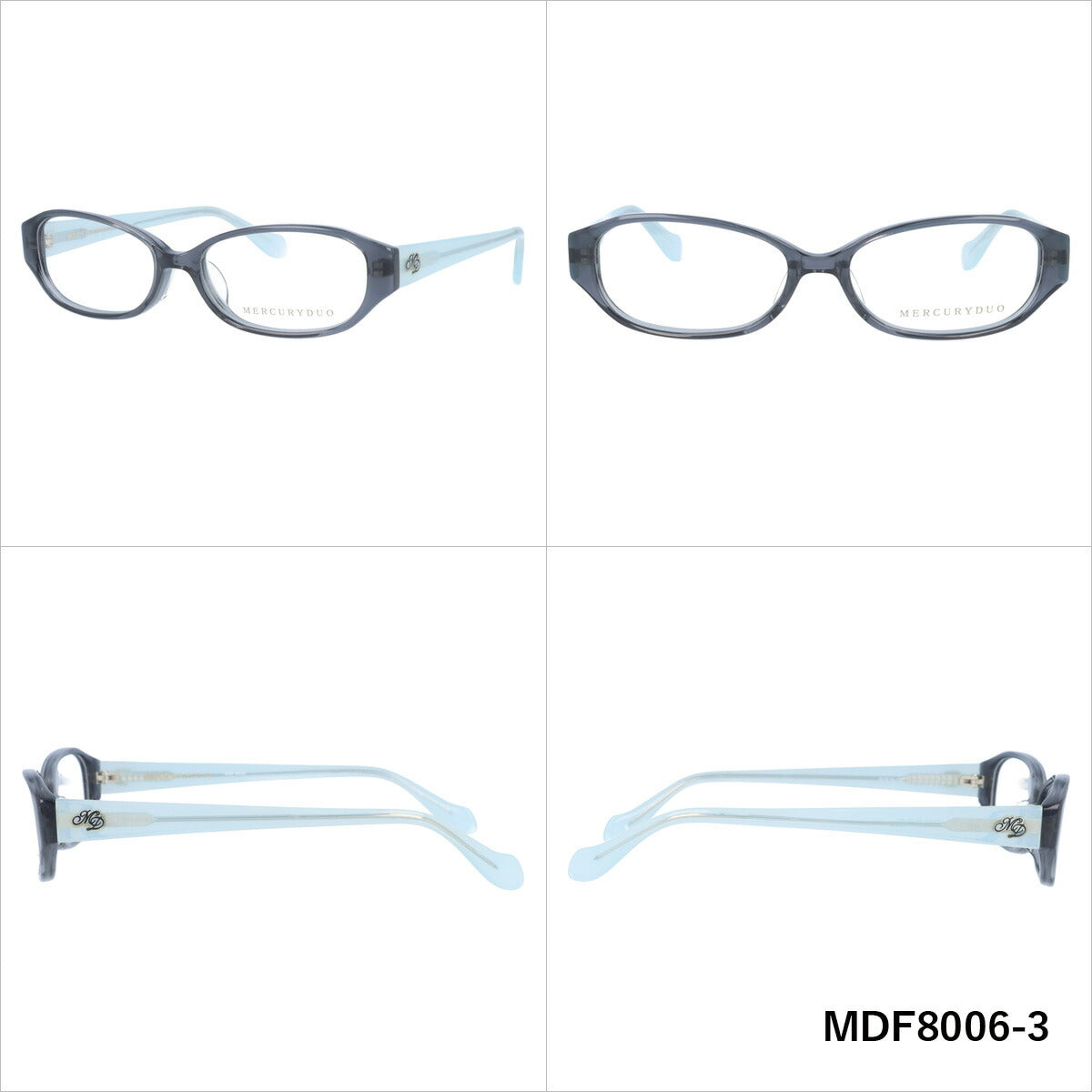 メガネ 眼鏡 度付き 度なし おしゃれ MERCURYDUO マーキュリーデュオ MDF 8006 全4色 51サイズ レディース 女性 UVカット 紫外線 ブランド サングラス 伊達 ダテ｜老眼鏡・PCレンズ・カラーレンズ・遠近両用対応可能 ラッピング無料