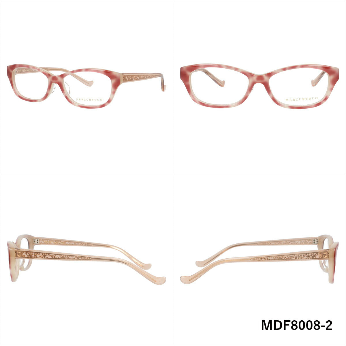 メガネ 眼鏡 度付き 度なし おしゃれ MERCURYDUO マーキュリーデュオ MDF8008 全3色 52サイズ ウェリントン型 レディース 女性 UVカット 紫外線 ブランド サングラス 伊達 ダテ｜老眼鏡・PCレンズ・カラーレンズ・遠近両用対応可能 ラッピング無料
