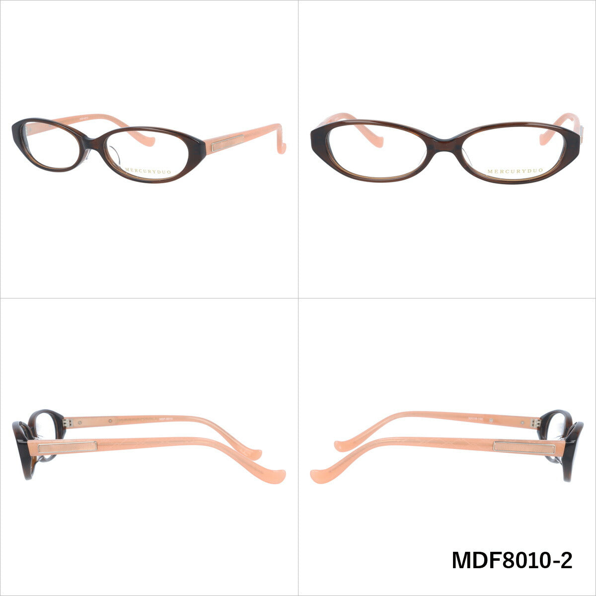 メガネ 眼鏡 度付き 度なし おしゃれ MERCURYDUO マーキュリーデュオ MDF 8010 全4色 52サイズ レディース 女性 UVカット 紫外線 ブランド サングラス 伊達 ダテ｜老眼鏡・PCレンズ・カラーレンズ・遠近両用対応可能 ラッピング無料