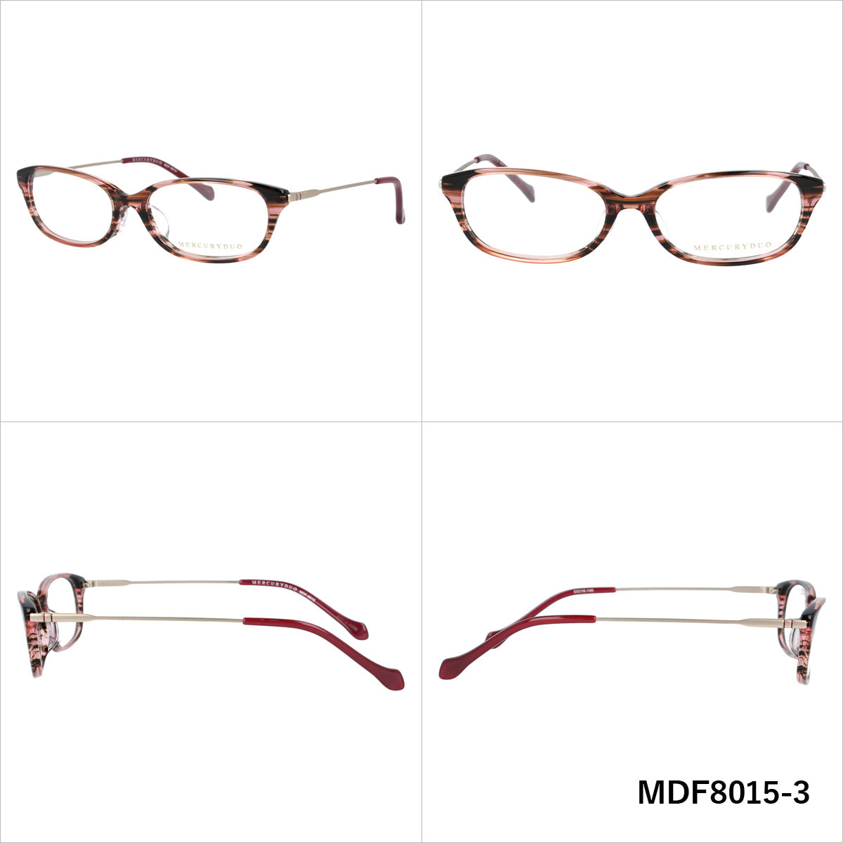 メガネ 眼鏡 度付き 度なし おしゃれ MERCURYDUO マーキュリーデュオ MDF8015 全4色 53サイズ オーバル型 レディース 女性 UVカット 紫外線 ブランド サングラス 伊達 ダテ｜老眼鏡・PCレンズ・カラーレンズ・遠近両用対応可能 ラッピング無料