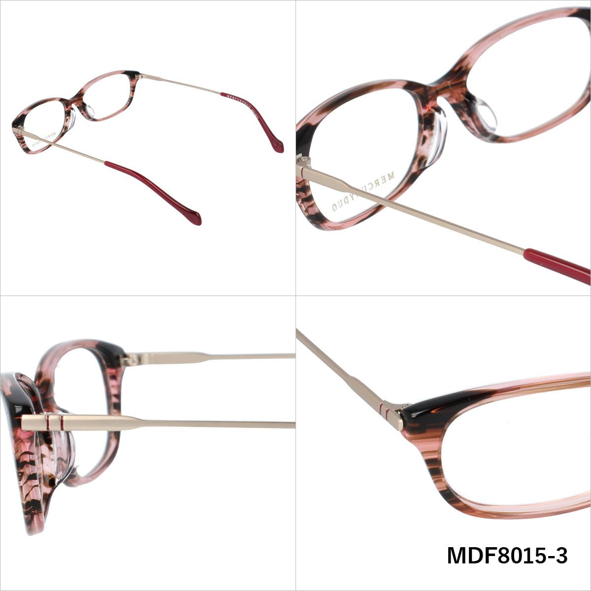 メガネ 眼鏡 度付き 度なし おしゃれ MERCURYDUO マーキュリーデュオ MDF8015 全4色 53サイズ オーバル型 レディース 女性 UVカット 紫外線 ブランド サングラス 伊達 ダテ｜老眼鏡・PCレンズ・カラーレンズ・遠近両用対応可能 ラッピング無料