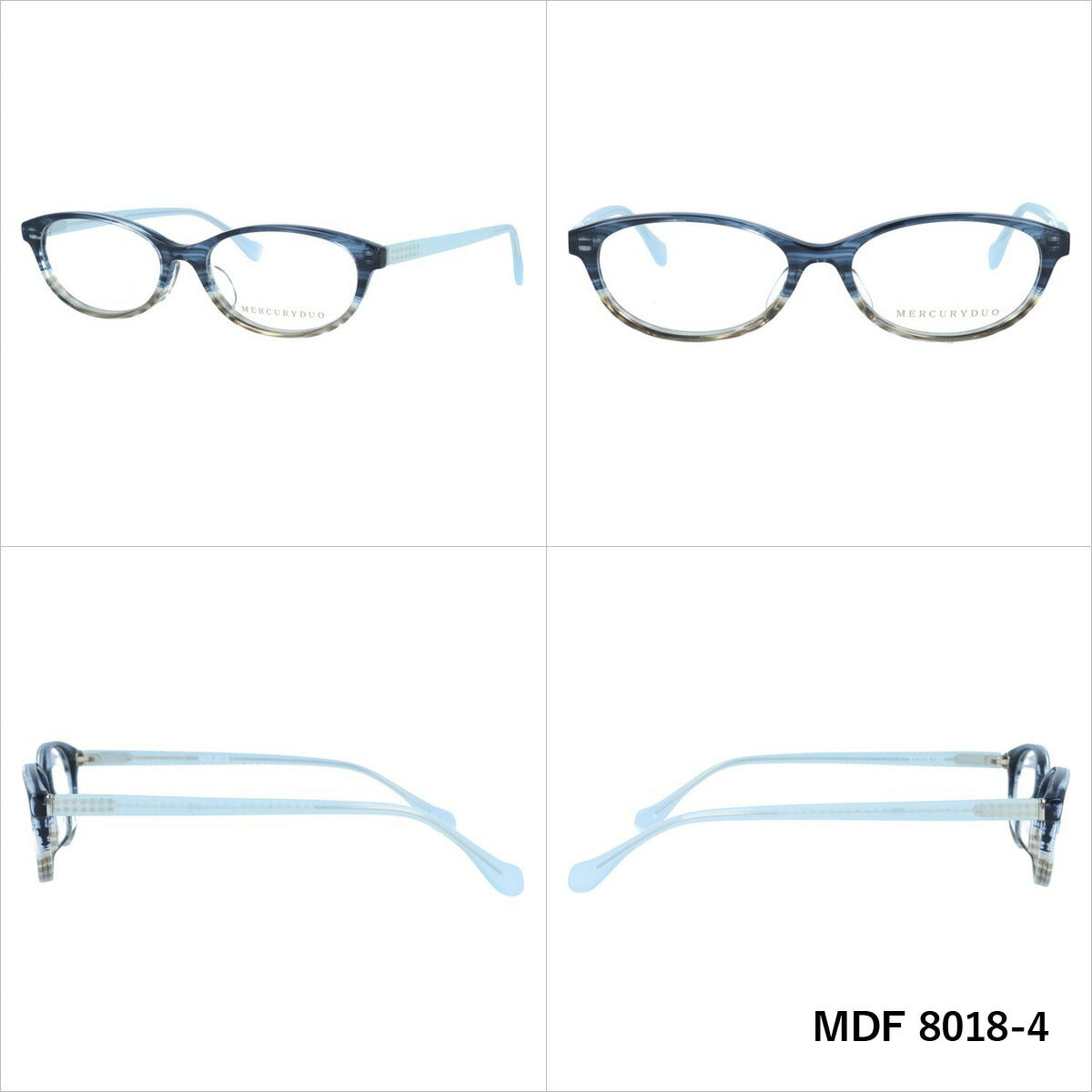【国内正規品】マーキュリーデュオ メガネフレーム 伊達メガネ フルフィット（アジアンフィット） MERCURYDUO MDF 8018 51サイズ オーパル ユニセックス メンズ レディース