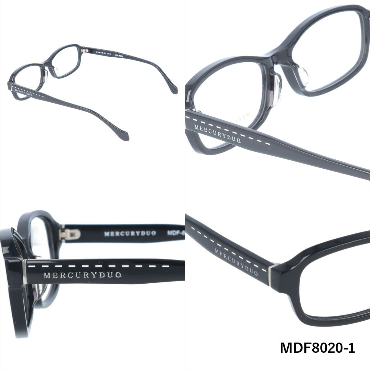 メガネ 眼鏡 度付き 度なし おしゃれ MERCURYDUO マーキュリーデュオ MDF 8020 全4色 52サイズ スクエア型 レディース 女性 UVカット 紫外線 ブランド サングラス 伊達 ダテ｜老眼鏡・PCレンズ・カラーレンズ・遠近両用対応可能 ラッピング無料