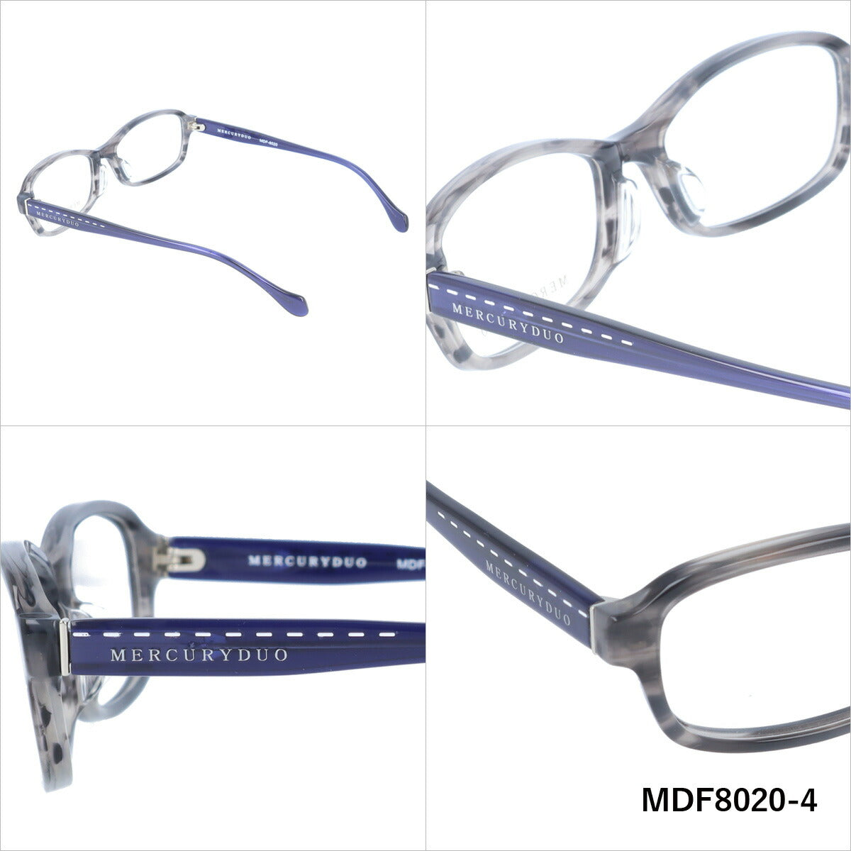 メガネ 眼鏡 度付き 度なし おしゃれ MERCURYDUO マーキュリーデュオ MDF 8020 全4色 52サイズ スクエア型 レディース 女性 UVカット 紫外線 ブランド サングラス 伊達 ダテ｜老眼鏡・PCレンズ・カラーレンズ・遠近両用対応可能 ラッピング無料