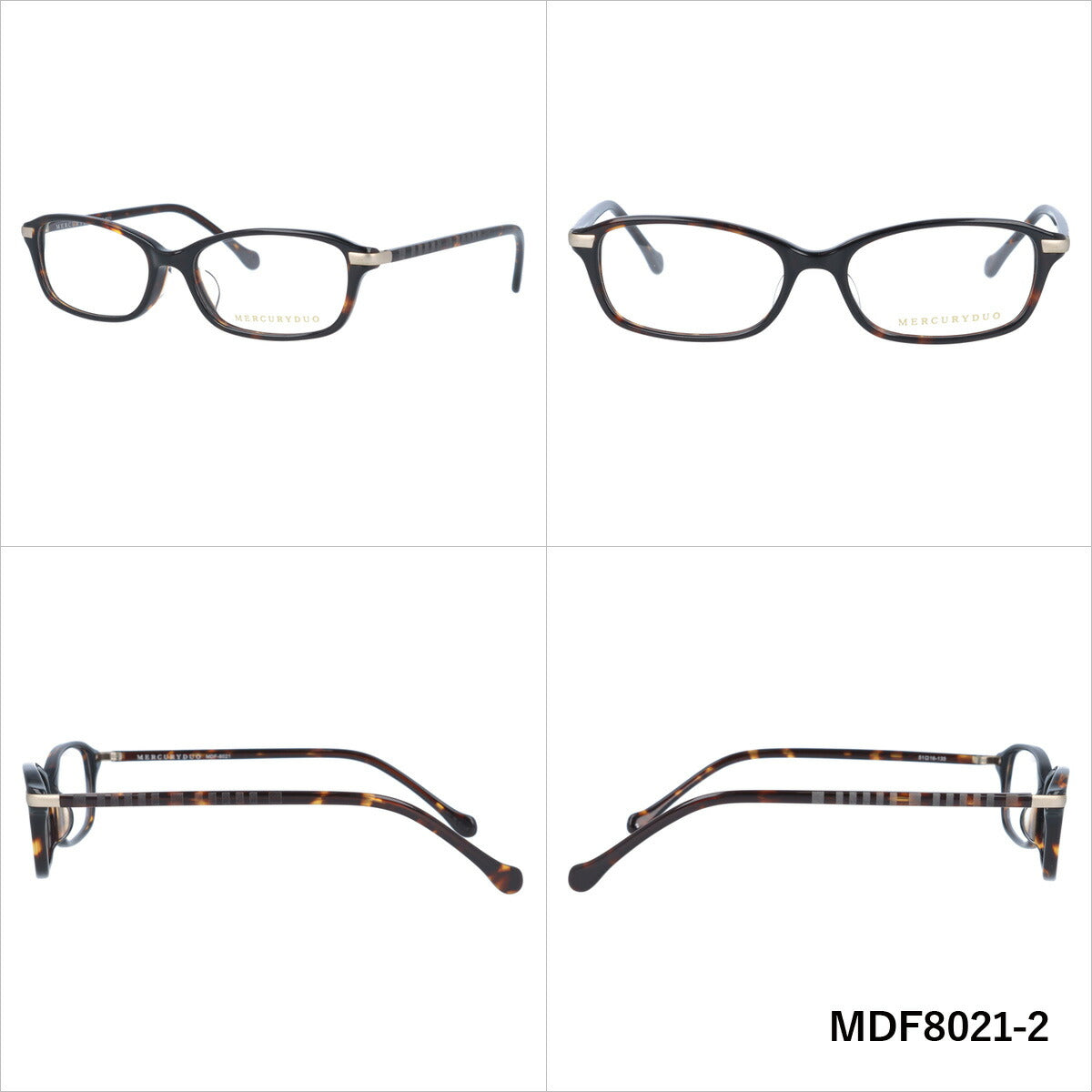 メガネ 眼鏡 度付き 度なし おしゃれ MERCURYDUO マーキュリーデュオ MDF 8021 全4色 51サイズ スクエア型 レディース 女性 UVカット 紫外線 ブランド サングラス 伊達 ダテ｜老眼鏡・PCレンズ・カラーレンズ・遠近両用対応可能 ラッピング無料