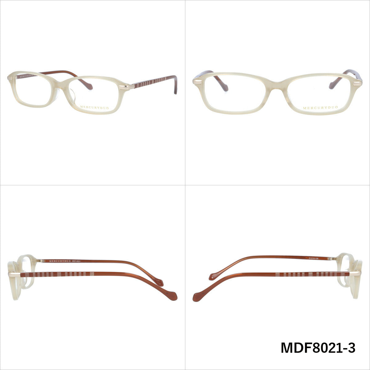 メガネ 眼鏡 度付き 度なし おしゃれ MERCURYDUO マーキュリーデュオ MDF 8021 全4色 51サイズ スクエア型 レディース 女性 UVカット 紫外線 ブランド サングラス 伊達 ダテ｜老眼鏡・PCレンズ・カラーレンズ・遠近両用対応可能 ラッピング無料