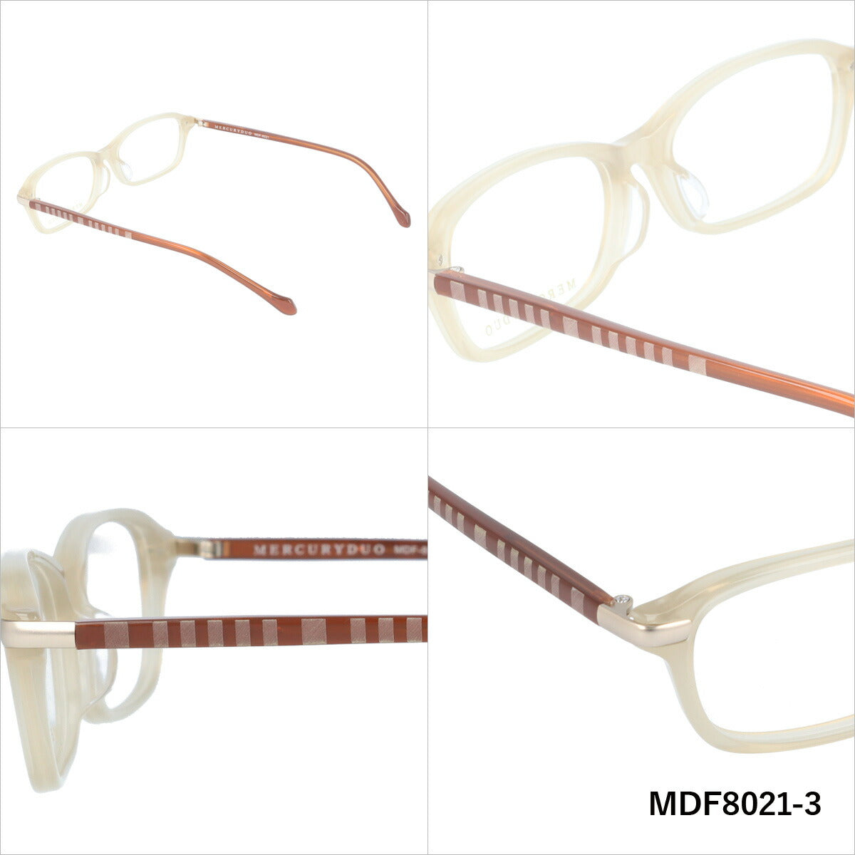 メガネ 眼鏡 度付き 度なし おしゃれ MERCURYDUO マーキュリーデュオ MDF 8021 全4色 51サイズ スクエア型 レディース 女性 UVカット 紫外線 ブランド サングラス 伊達 ダテ｜老眼鏡・PCレンズ・カラーレンズ・遠近両用対応可能 ラッピング無料