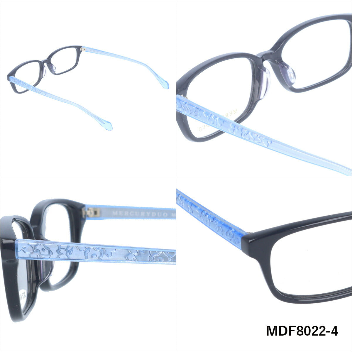 メガネ 眼鏡 度付き 度なし おしゃれ MERCURYDUO マーキュリーデュオ MDF 8022 全4色 52サイズ スクエア型 レディース 女性 UVカット 紫外線 ブランド サングラス 伊達 ダテ｜老眼鏡・PCレンズ・カラーレンズ・遠近両用対応可能 ラッピング無料