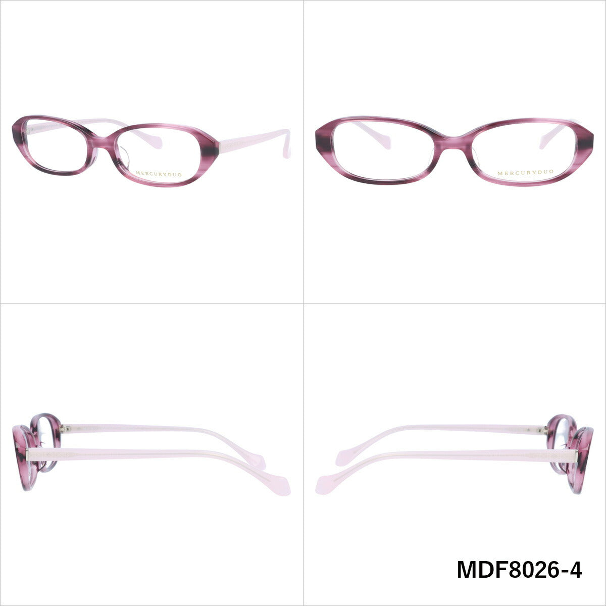 メガネ 眼鏡 度付き 度なし おしゃれ MERCURYDUO マーキュリーデュオ MDF 8026 全4色 52サイズ レディース 女性 UVカット 紫外線 ブランド サングラス 伊達 ダテ｜老眼鏡・PCレンズ・カラーレンズ・遠近両用対応可能 ラッピング無料