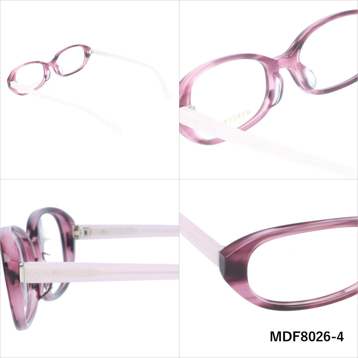 メガネ 眼鏡 度付き 度なし おしゃれ MERCURYDUO マーキュリーデュオ MDF 8026 全4色 52サイズ レディース 女性 UVカット 紫外線 ブランド サングラス 伊達 ダテ｜老眼鏡・PCレンズ・カラーレンズ・遠近両用対応可能 ラッピング無料