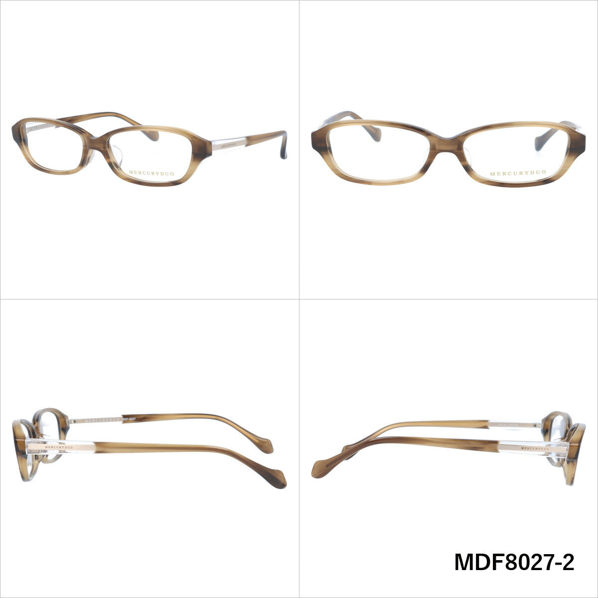 メガネ 眼鏡 度付き 度なし おしゃれ MERCURYDUO マーキュリーデュオ MDF 8027 全4色 53サイズ レディース 女性 UVカット 紫外線 ブランド サングラス 伊達 ダテ｜老眼鏡・PCレンズ・カラーレンズ・遠近両用対応可能 ラッピング無料