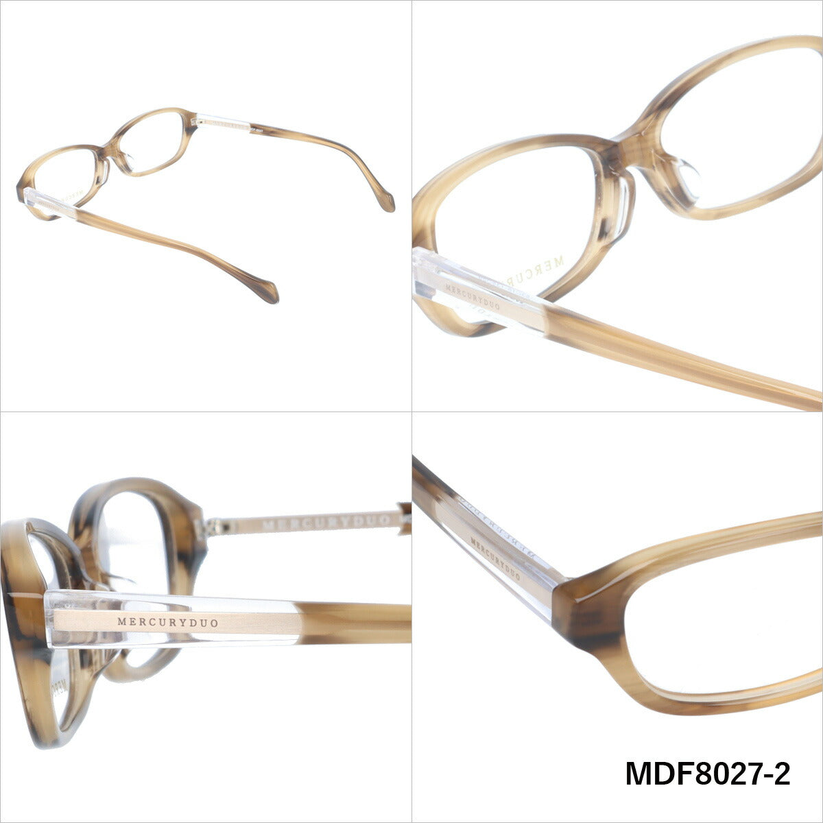 メガネ 眼鏡 度付き 度なし おしゃれ MERCURYDUO マーキュリーデュオ MDF 8027 全4色 53サイズ レディース 女性 UVカット 紫外線 ブランド サングラス 伊達 ダテ｜老眼鏡・PCレンズ・カラーレンズ・遠近両用対応可能 ラッピング無料