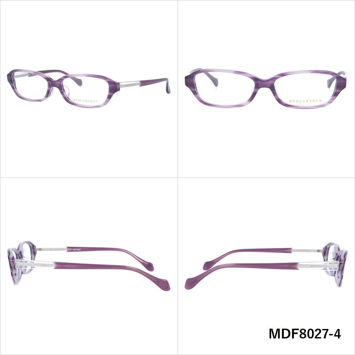 メガネ 眼鏡 度付き 度なし おしゃれ MERCURYDUO マーキュリーデュオ MDF 8027 全4色 53サイズ レディース 女性 UVカット 紫外線 ブランド サングラス 伊達 ダテ｜老眼鏡・PCレンズ・カラーレンズ・遠近両用対応可能 ラッピング無料
