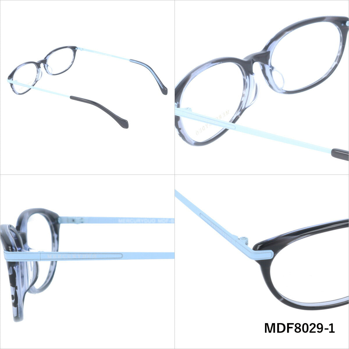 メガネ 眼鏡 度付き 度なし おしゃれ MERCURYDUO マーキュリーデュオ MDF 8029 全4色 54サイズ レディース 女性 UVカット 紫外線 ブランド サングラス 伊達 ダテ｜老眼鏡・PCレンズ・カラーレンズ・遠近両用対応可能 ラッピング無料