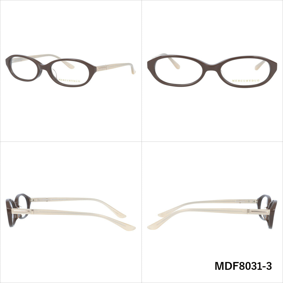 メガネ 眼鏡 度付き 度なし おしゃれ MERCURYDUO マーキュリーデュオ MDF 8031 全4色 51サイズ レディース 女性 UVカット 紫外線 ブランド サングラス 伊達 ダテ｜老眼鏡・PCレンズ・カラーレンズ・遠近両用対応可能 ラッピング無料