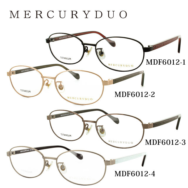 メガネ 眼鏡 度付き 度なし おしゃれ MERCURYDUO マーキュリーデュオ MDF 6012 全4色 52サイズ レディース 女性 UVカット 紫外線 ブランド サングラス 伊達 ダテ｜老眼鏡・PCレンズ・カラーレンズ・遠近両用対応可能 ラッピング無料