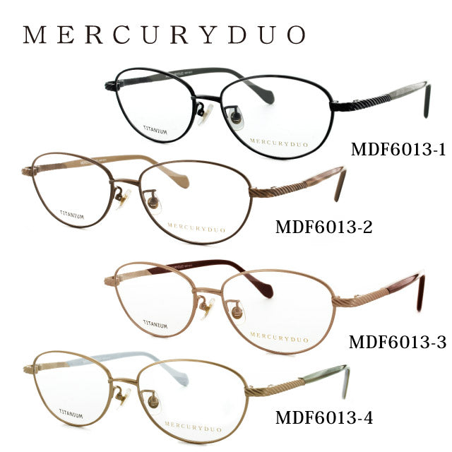 メガネ 眼鏡 度付き 度なし おしゃれ MERCURYDUO マーキュリーデュオ MDF 6013 全4色 52サイズ レディース 女性 UVカット 紫外線 ブランド サングラス 伊達 ダテ｜老眼鏡・PCレンズ・カラーレンズ・遠近両用対応可能 ラッピング無料