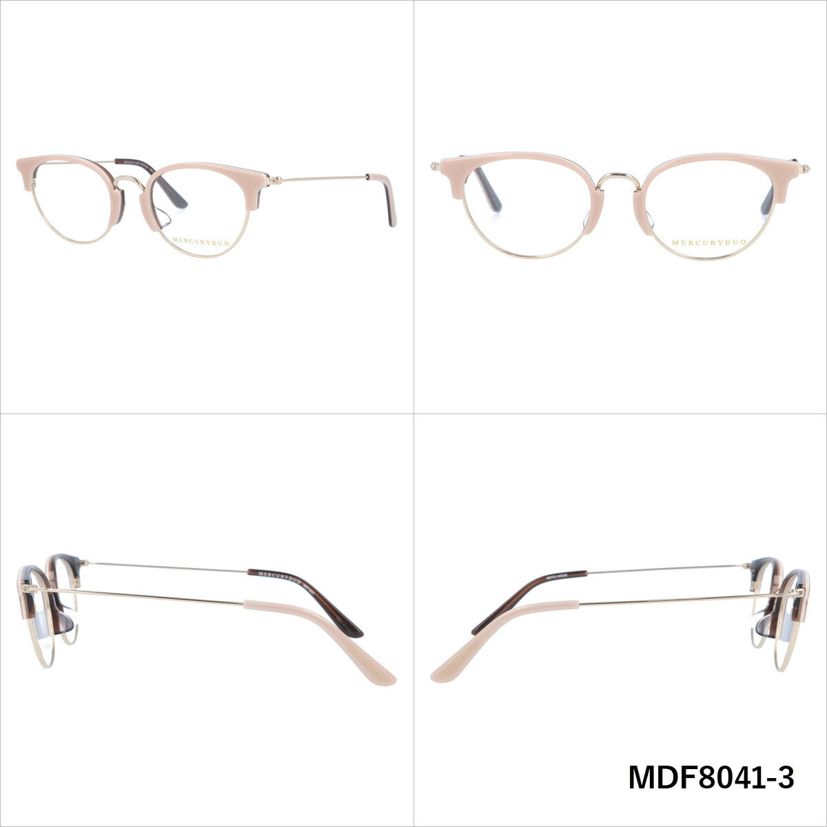 メガネ 眼鏡 度付き 度なし おしゃれ MERCURYDUO マーキュリーデュオ MDF 8041 全4色 48サイズ フォックス型 レディース 女性 UVカット 紫外線 ブランド サングラス 伊達 ダテ｜老眼鏡・PCレンズ・カラーレンズ・遠近両用対応可能 ラッピング無料